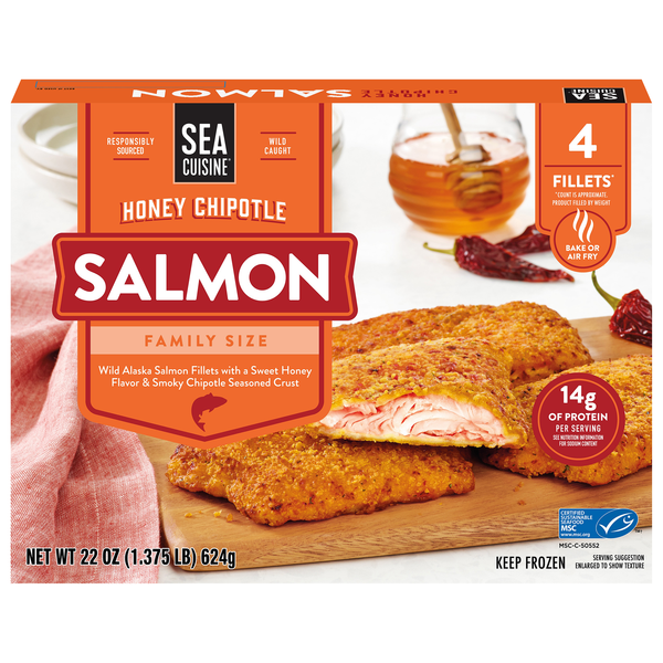 Sea Cuisine Honey Chipotle Salmon Fillets - 5 ct Frozen