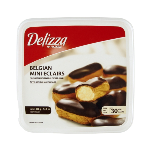 Save on Delizza Belgian Eclairs Mini Chocolate Iced 30 ct Frozen