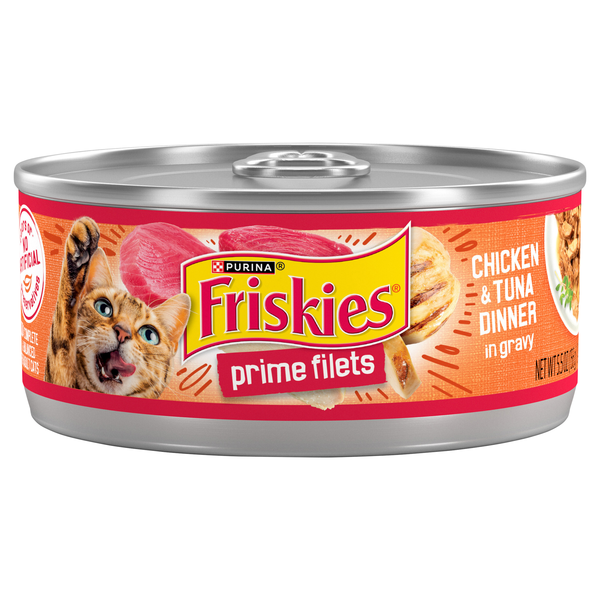 Friskies Prime Filets Chicken & Tuna Dinner in Gravy Adult Wet Cat Food
