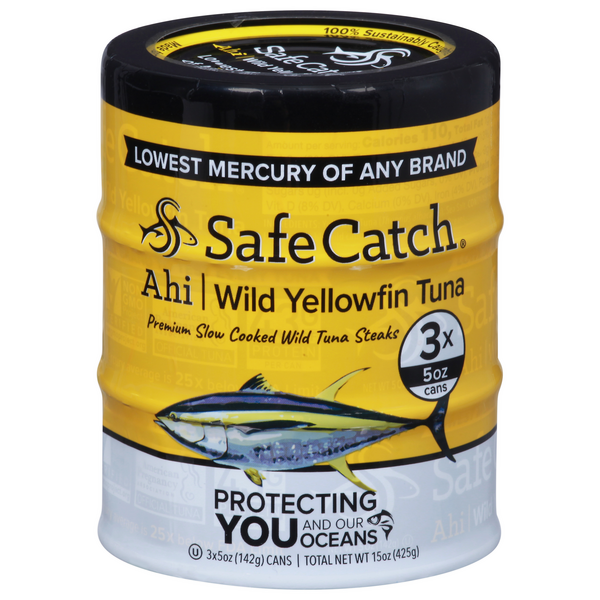 Safe Catch Wild Caught Ahi Yellowfin Tuna - 3 ct