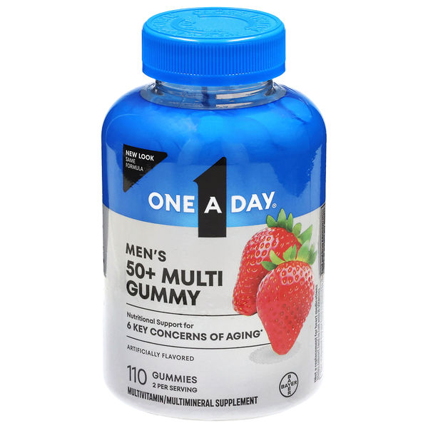 One A Day Men's 50+ Advanced Multivitamin with Brain Support Gummies