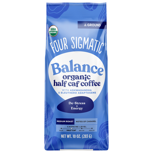 Four Sigmatic Organic Half Caff Balance Medium Roast Ground Coffee