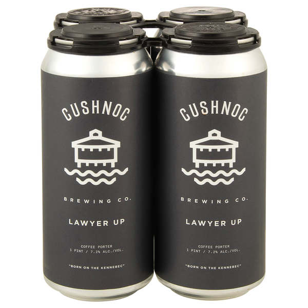 Cushnoc Brewing Co. Lawyer Up Coffee Porter Beer - 4 pk
