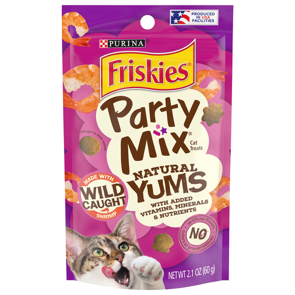 Friskies Natural Yums Party Mix with Wild Caught Shrimp Cat Treats