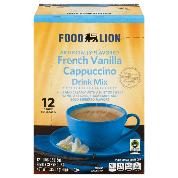 Save on Food Lion French Vanilla Cappuccino Drink Mix Single Serve