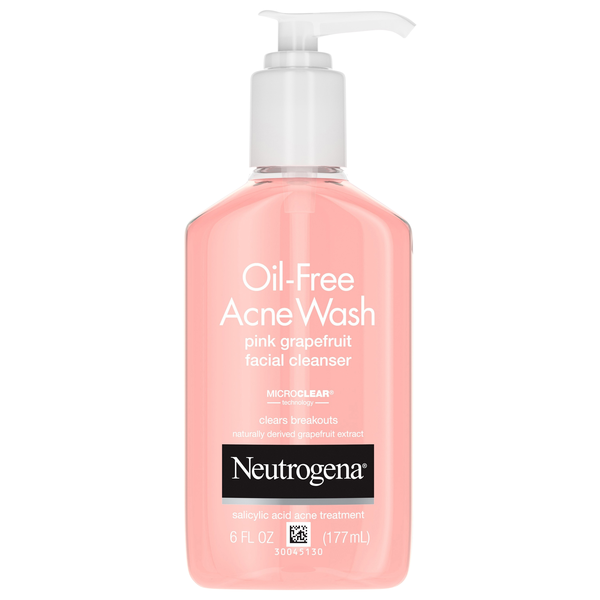Neutrogena Oil-Free Acne Wash Facial Cleanser Pink Grapefruit Pump