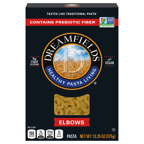 Dreamfields Vegan Elbows Pasta with Prebiotic Fiber