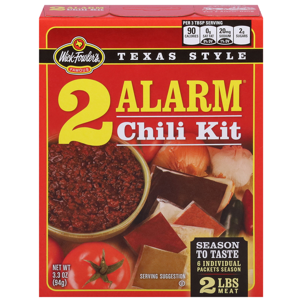 Wick Fowler's Texas Style 2-Alarm Chili Kit - 6 ct
