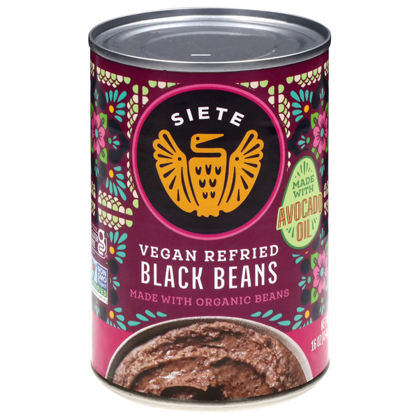 Siete Organic Gluten Free Vegan Refried Black Beans