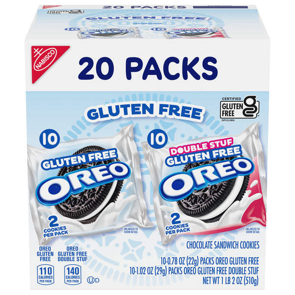 OREO Gluten Free Original & Double Stuf Chocolate Sandwich Cookies - 20 ct