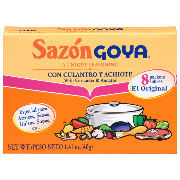 Goya Sazon Coriander & Annotto Seasoning - 8 ct