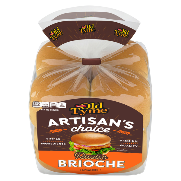 Schmidt Old Tyme Artisan's Choice Rustic Brioche Sandwich Rolls - 8 ct