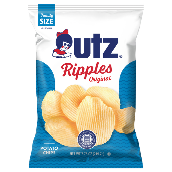Utz Gluten Free Original Ripples Potato Chips Family Size
