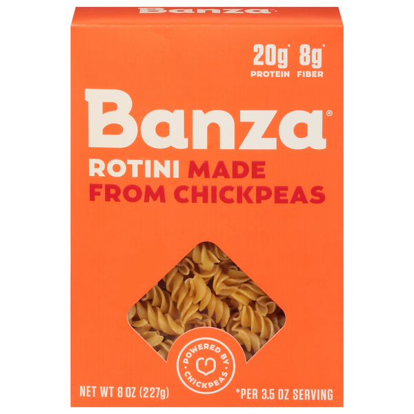 Banza Gluten Free 20g Protein Fiber Rotini Chickpea Pasta