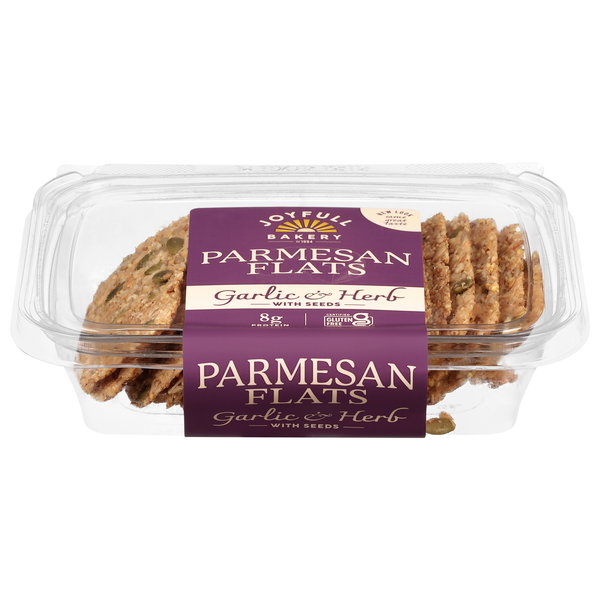Joyfull Bakery Garlic & Herb with Seeds Parmesan Flats Crackers