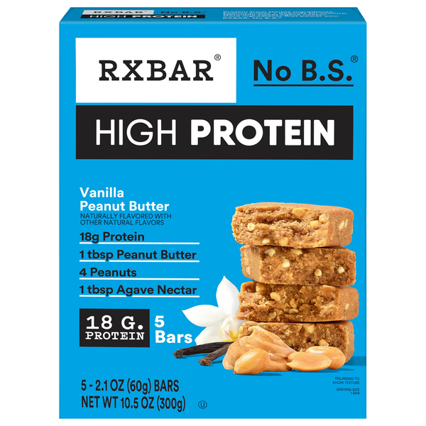 RXBAR High Protein Vanilla Peanut Butter Bars - 5 ct
