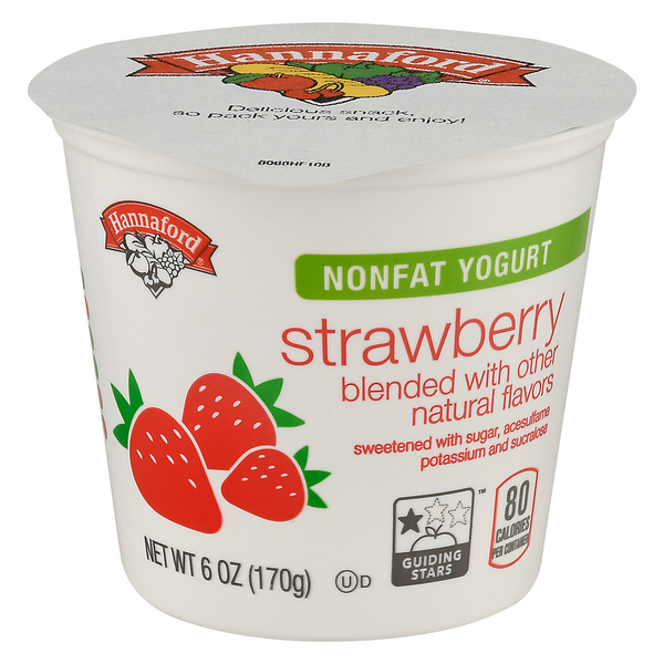 Hannaford Non Fat Strawberry Yogurt Cup