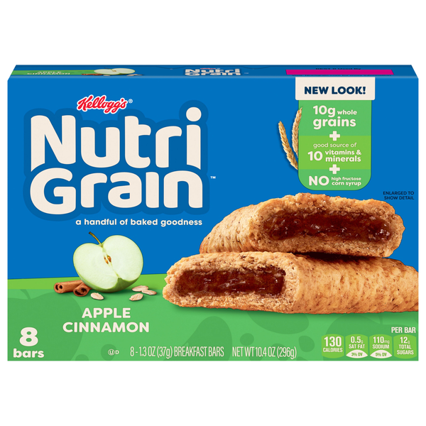 Nutri-Grain Apple Cinnamon Soft Baked Breakfast Bars - 8 ct