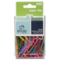 Top Flight Paper Clips Vinyl Covered Assorted Color Large