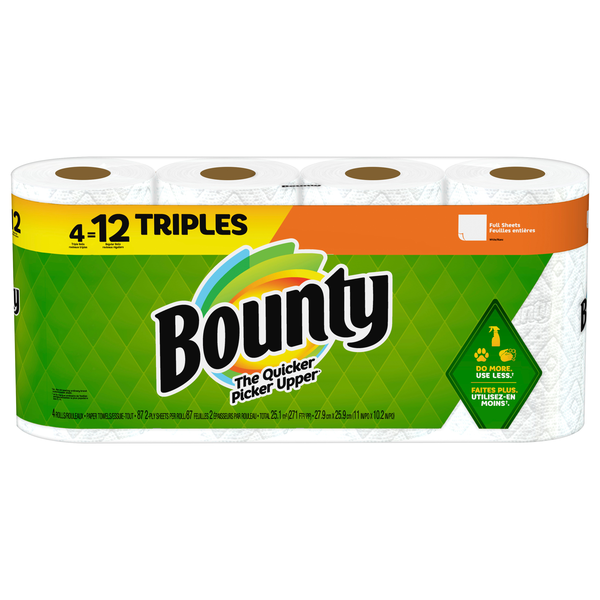 Save on Bounty Full Sheets White Triple Rolls 2Ply Paper Towels Order