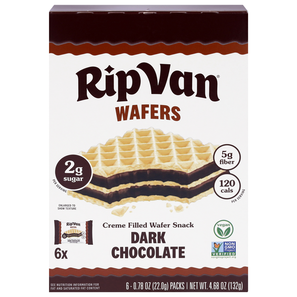 Rip Van Dark Chocolate Wafers - 6 ct