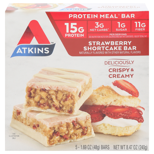 Atkins Protein Meal Bar Strawberry Shortcake - 5 ct