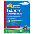 Claritin Children's Allergy 24 Hour Grape Flavored Non-Drowsy Chewables