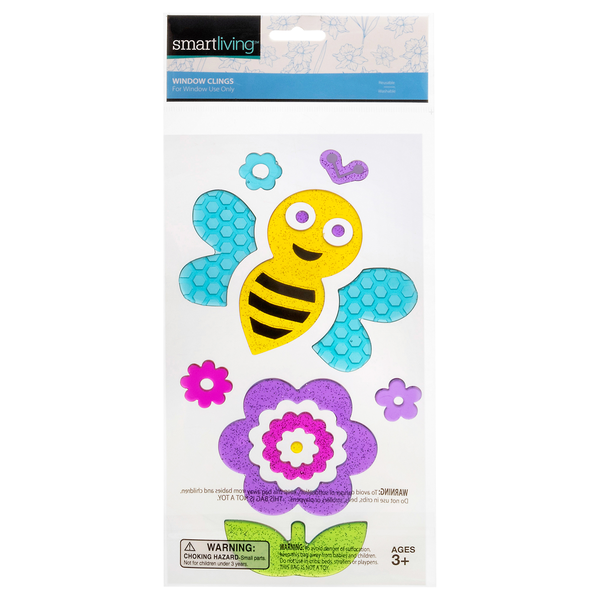 Smart Living Spring Window Clings Bee Ages 3+