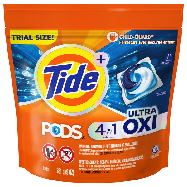 Tide PODS Ultra Oxi Laundry Detergent Pacs - 11 ct