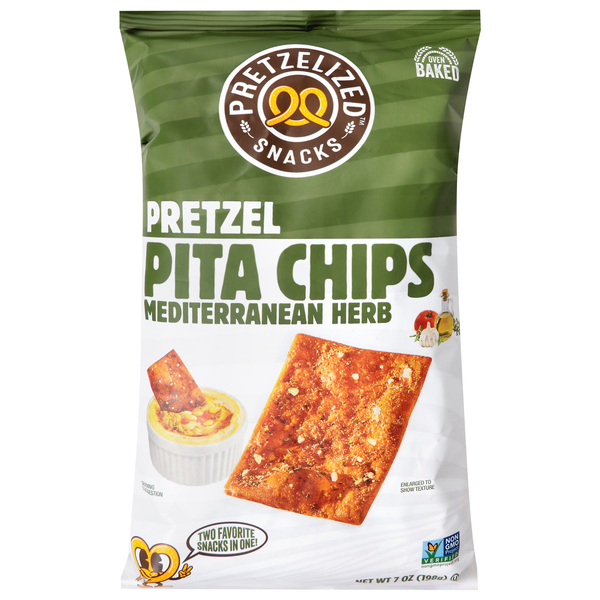 Pretzelized Snacks Mediterranean Herb Pretzel Pita Chips