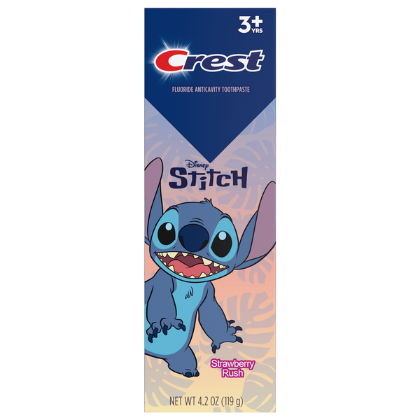 Crest Disney Stitch Fluoride Anticavity Strawberry Rush Toothpaste