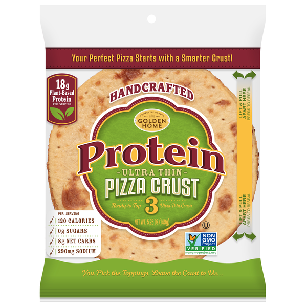 Golden Home Protein Ultra Thin Pizza Crust - 3 ct