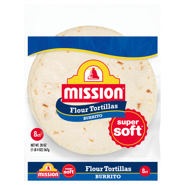 Mission Large Burrito Flour Tortillas 10 Inch - 8 ct