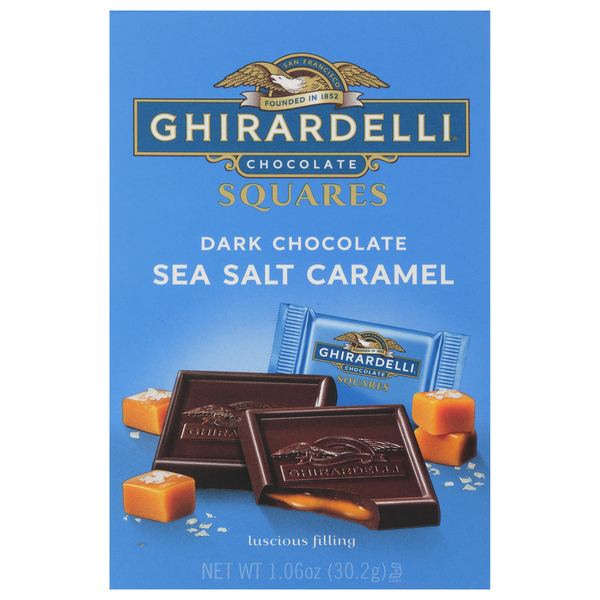 Save on Ghirardelli Chocolate Squares Dark Chocolate Sea Salt Caramel