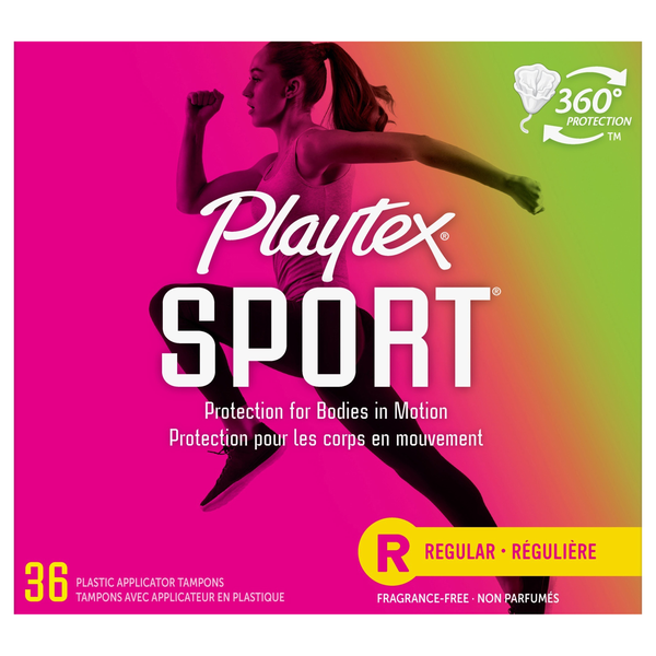 Playtex Sport Unscented Regular Tampons