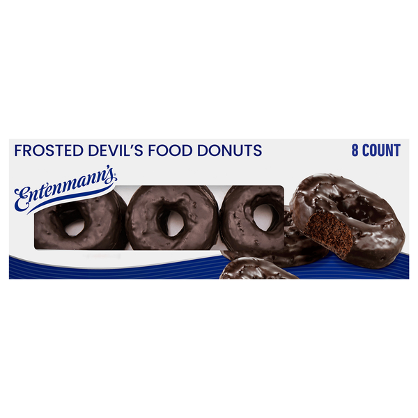 Entenmann's Frosted Devil's Food Chocolate Donuts - 8 ct
