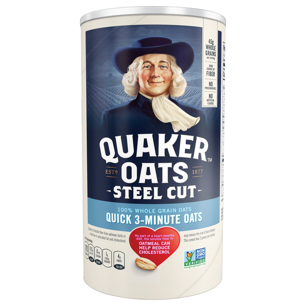 Quaker 100% Whole Grain Steel Cut Quick 3-Minute Oats