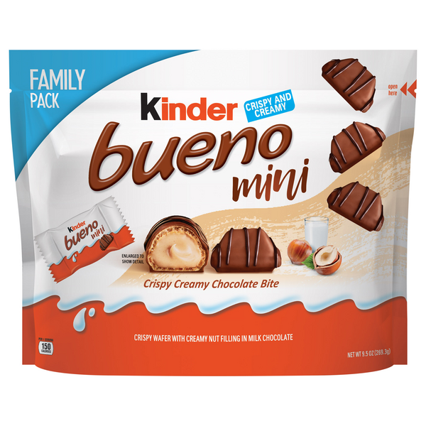 Kinder Bueno Mini Milk Chocolate & Hazelnut Cream Candy Bites Family Pack