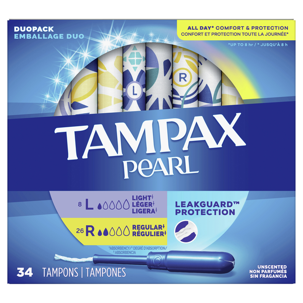 Save on Tampax Pearl Tampons Light & Regular Duo Pack Unscented Order