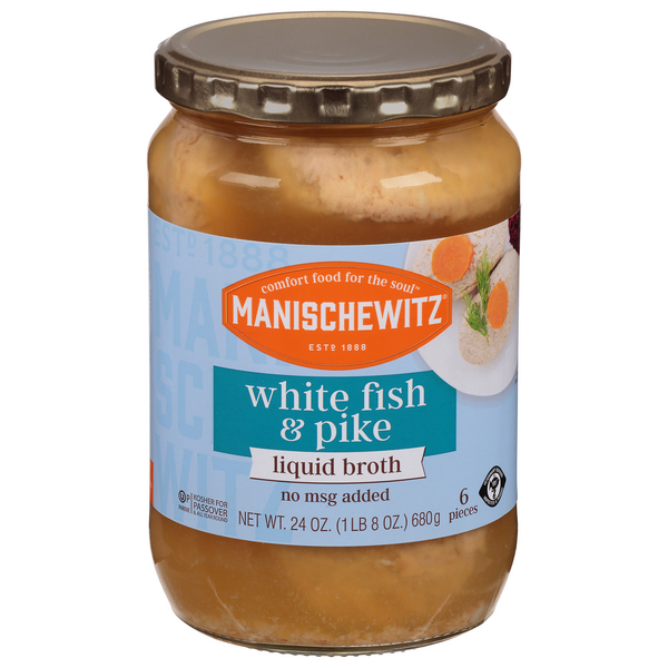 Save on Manischewitz Whitefish & Pike in Liquid Broth Kosher for