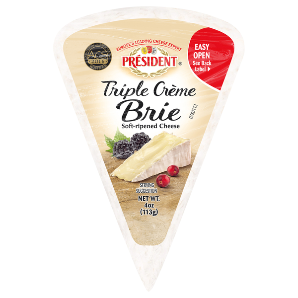 President Triple Creme Brie Cheese Wedge