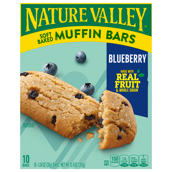Nature Valley Blueberry Soft Baked Muffin Bars - 10 ct