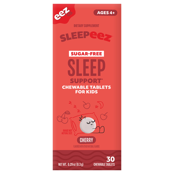 Sleepeez Sugar-Free Cherry Sleep Support Chewable Tablets for Kids