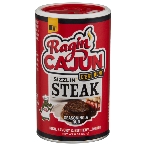 Ragin' Cajun Sizzlin' Steak Seasoning & Rub