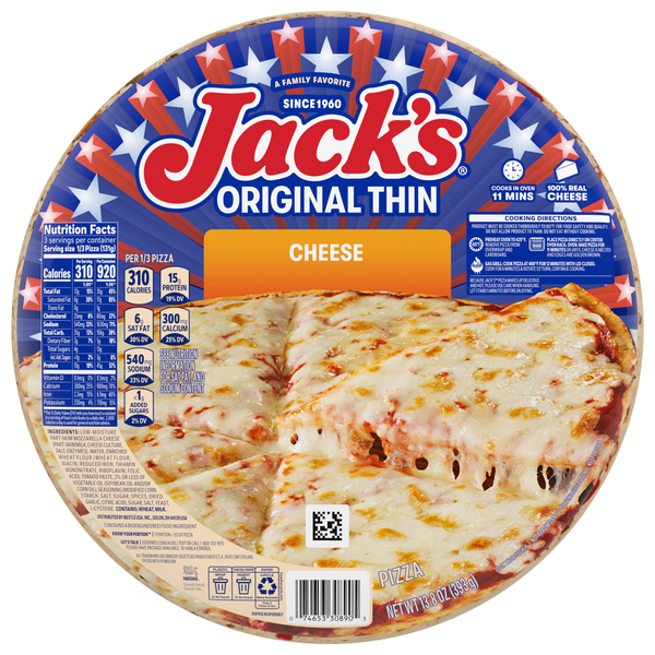 Jack's Original Thin Cheese Pizza Frozen