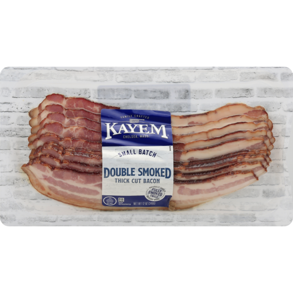 Save on Kayem Small Batch Double Smoked Bacon Thick Cut Order Online Delivery Stop & Shop