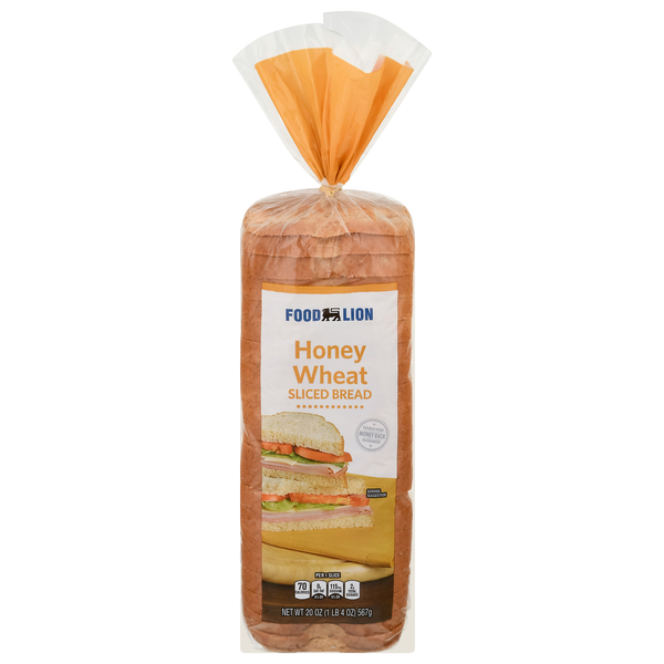 Food Lion Honey Wheat Bread Sliced
