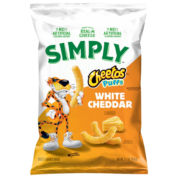 Simply Cheetos Puffs Cheese Snacks White Cheddar