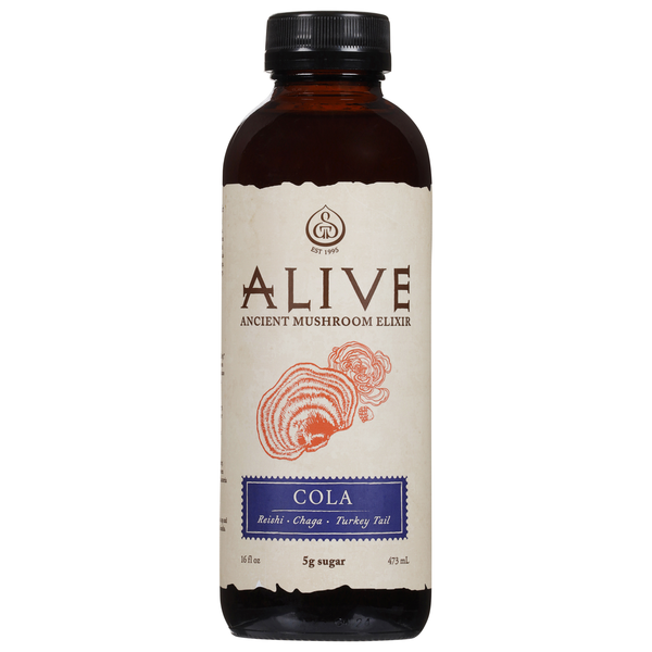 GT's Alive Ancient Mushroom Elixir Cola Refrigerated