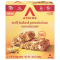 Atkins Lemon Poppy Seed Soft Baked 15g Protein Bars - 4 ct